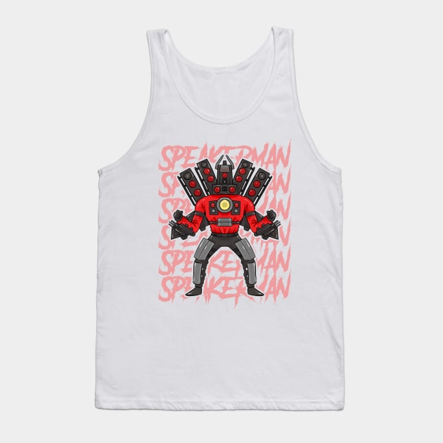 SPEAKERMAN SKIBIDI TOILET Tank Top by Draw For Fun 